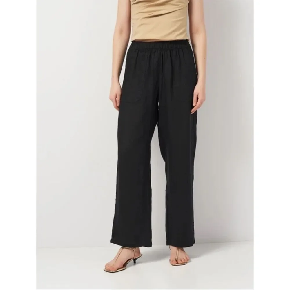 ZARA WIDE LEG LINEN PANTS